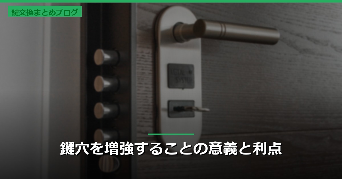 鍵穴を増強することの意義と利点